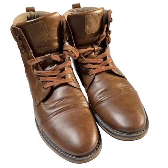 Men’s Brown Combat Style Boots – Size 13 - Picture 3 of 5